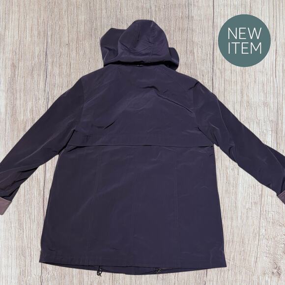 Gallery Women’s Hooded Jacket Coat – Size XL – Purple – Button Front – Pockets - Picture 6 of 6